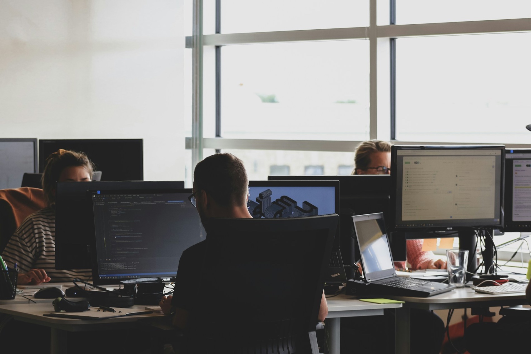 Team working at their screens